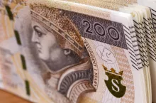 Polish money - 200 Zloty a business background