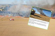 Rolnicy podejrzewają, że pożar jest wynikiem działania podpalacza