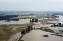 powódź, zalane pole