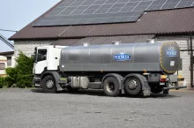 Odbiór mleka z gospodarstwa cysterną