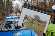 Do wywrotki doszło w wyniku manewru obronnego kierującego kombajnem