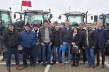 Protest rolnikow w miejscowosci Nowa Sucha