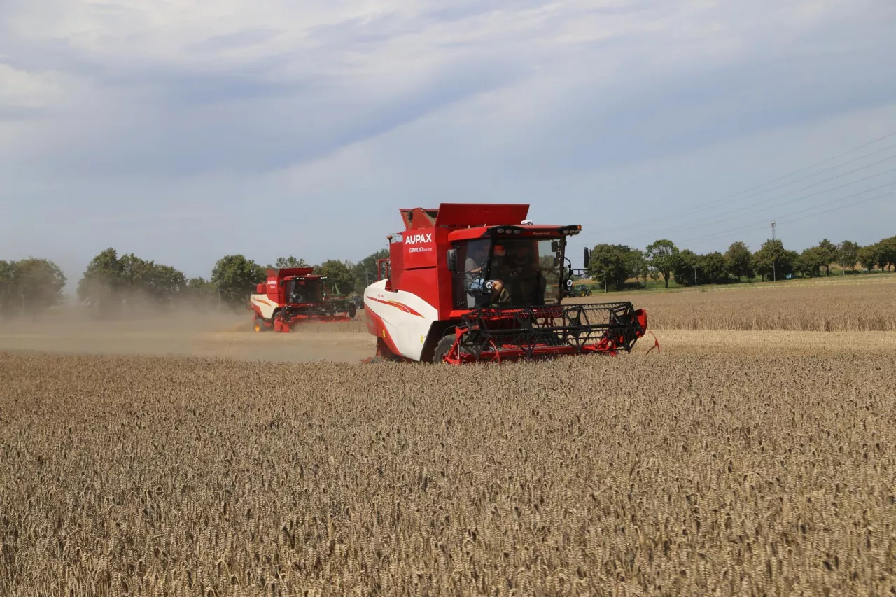 Kombajn, maszyny rolnicze, pole
