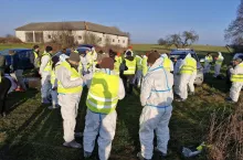 Działania poszukiwawcze prowadzone na terenie 1300 ha w okolicach Milejowca, Milejowa, Janówki i Longinówki