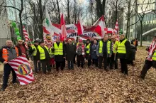 Rolnicy z lubelskiego podczas protestu w Brukseli, fot. Lir