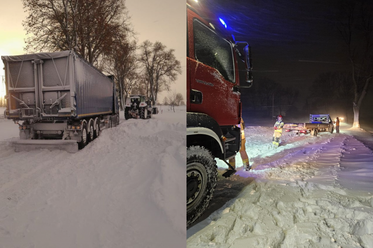 Zawieje śnieżne w okolicach Nowego Miasta Lubawskiego