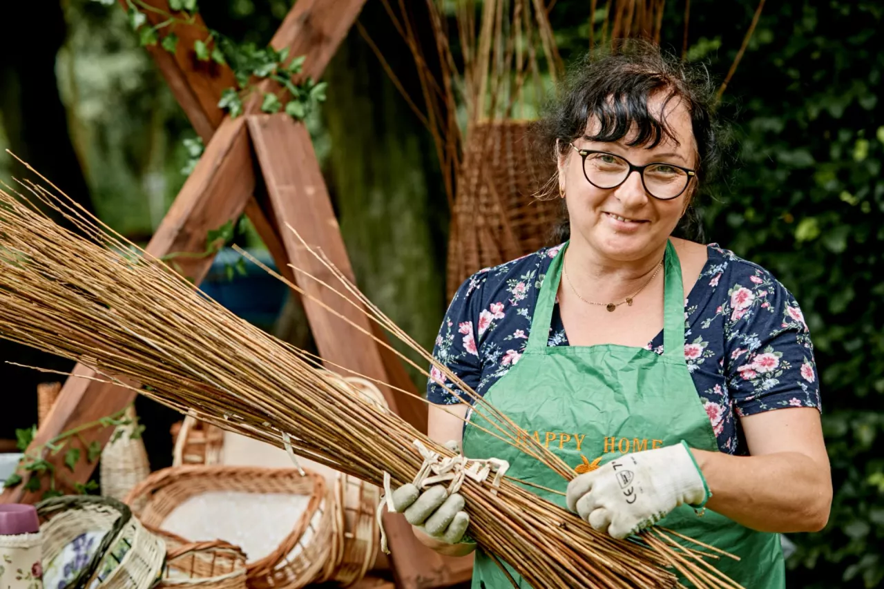 Małgorzata Dałek, plecionkarka z Łowicza