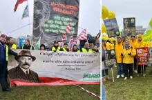 Rolnicy z całej UE pod Parlamentem Europejskim