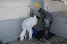 bioasekuracja mata wlewanie płynu dezynfekcyjnego