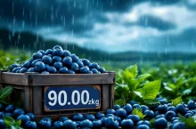 Ceny owoców jagodowych są wyraźnie wyższe niż rok temu o tej porze - borówki w hurcie dochodzą do 90 zł/kg