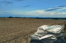 ziemia rolna, po prawej u dołu banknoty