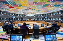 Posiedzenie Rady Unii Europejskiej w Brukseli. Ministrowie państw UE uczestniczą w obradach dotyczących polityki unijnej i współpracy między państwami członkowskimi.