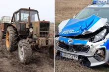  Uciekał traktorem i staranował radiowóz. Teraz grozi mu do 5 lat więzienia