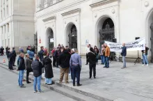 Protest przed gmachem resortu rolnictwa
