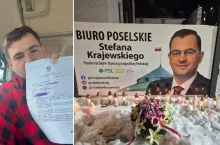 Wyrok dla rolnika za postawienie zniczy i wieńca przed biurem poselskim ministra rolnictwa i rozwoju wsi Stefana Krajewskiego