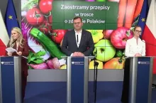 Konferencja prasowa w gmachu resortu rolnictwa 7 maja
