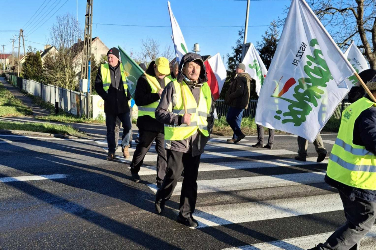 Protest rolników w Krąpieli (listopad 2025)