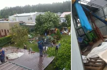 Trąba powietrzna w Balcarzowicach