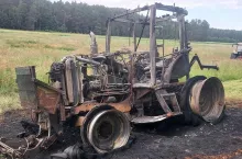 Pożar strawił ciągnik podczas pracy. Ruszyła zbiórka dla rolnika spod Słupska