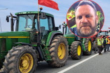 Protest rolników na targach w Barzkowicach
