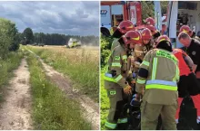 Rolnik z obrażeniami ciała trafił do szpitala