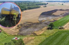 Zdjęcia lotnicze pokazują skalę pożaru