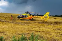 Na miejscu pożaru lądował helikoper LPR
