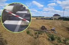 PKP opublikowało film ze zderzenia z ciągnikiem rolniczym