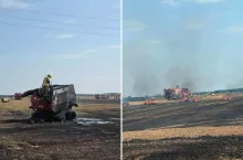 Pożar prasy do słomy