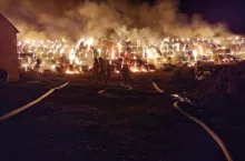 Pożar strawił cały zapas przeznacozny dla fermy kaczek