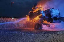 Pożar zaczął się podczas prac żniwnych