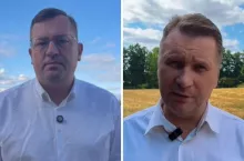 po lewej minister rolnictwa Stefan Krajewski, po prawej poseł Przemysław Czarnek
