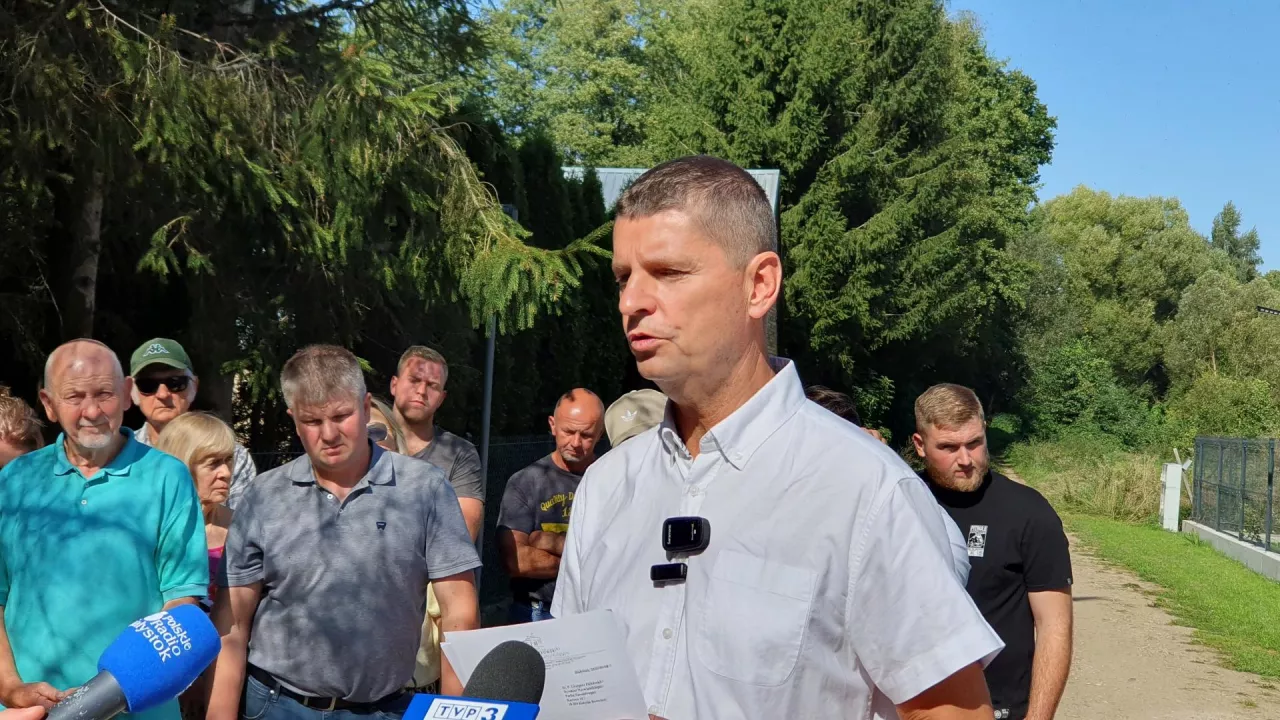 Konferencja prasowa w Pańkach (woj. podlaskie)