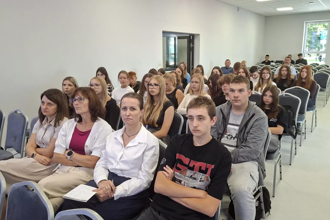 Słuchaczami konferencji była głównie młodzież ze szkoły rolniczej