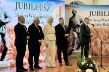 Zarząd Wielkopolskiej Izby Rolniczej w komplecie: Jerzy Kostrzewa, członek zarządu, Zbigniew Stajkowski, wiceprezes, Maria Bajer członek zarządu, Bartosz Banaszak, członek zarządu i Mieczysław Łuczak, prezes